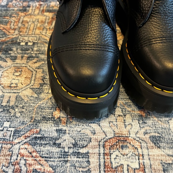 Dr. Martens Devon Flower Buckle Leather Platform Boots - Picture 6 of 10